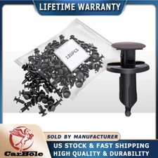120pc Clips for Hole Plastic Rivets Retainer Fender Bumper Push Pin Fastener 8mm