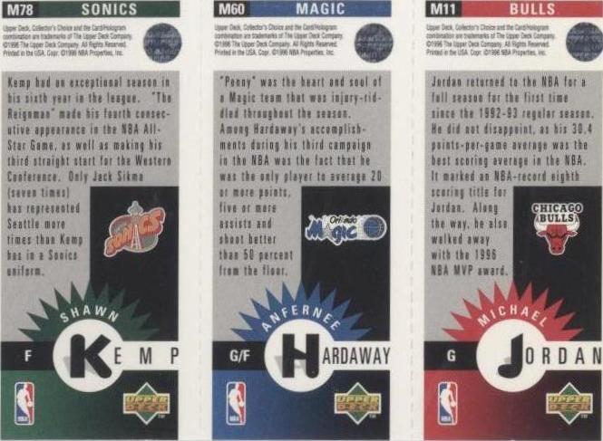 25+ Upper Deck Collector's Choice Anfernee Hardaway/Shawn Kemp