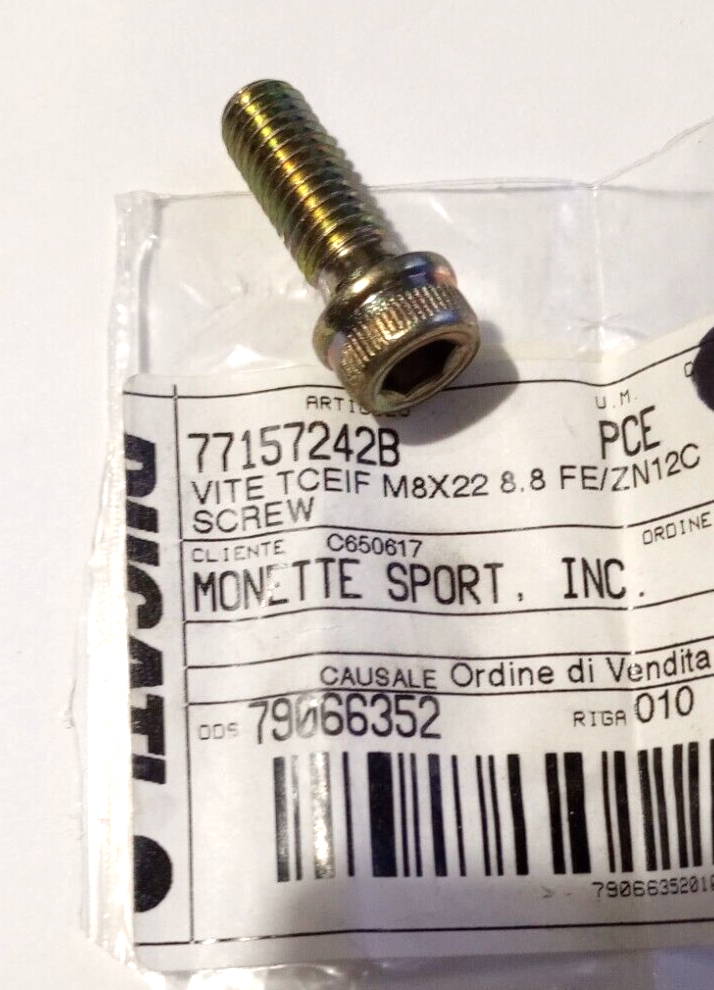 Ducati Screw M8X22 NOS 77157242B (L-9111) | eBay