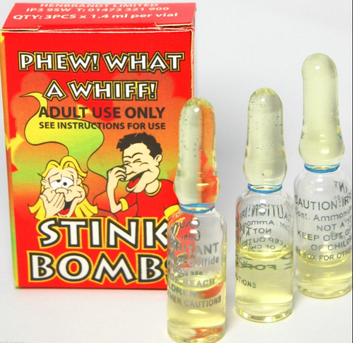 3 x Glass Stink Bombs Bomb Joke Shop Smell Fart Joke Prank  Rotten Eggs - Picture 1 of 5