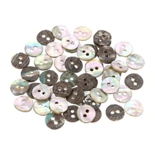 50 Pcs Natural Shell Button, 2 Hole 11.5mm Mother of Pearl Button, Multicolor