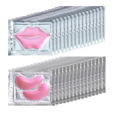 30 Pairs Lip Mask & Eye Mask, Under Eye Patches for Puffy Eyes and Dark Circl...