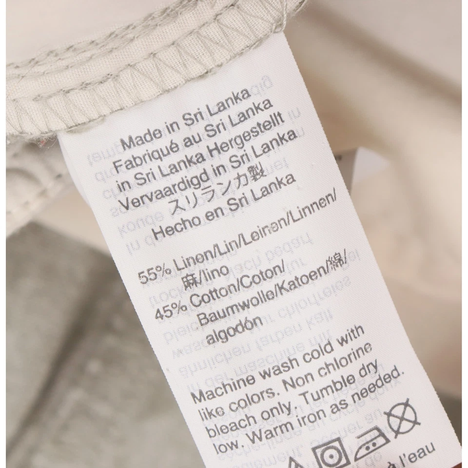 J. Crew Mercantile Mens Linen Blend Drawstring Pants Size L Sage Casual Trousers - Image 4 of 4