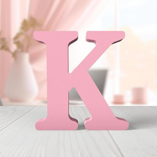 6 Inch Pink Wood Letters Unfinished Wood Letters for Wall Decor Decorative Stand