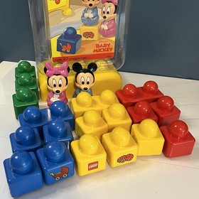 VTG LEGO Disney Baby Mickey Building Blocks Primo #2592 100% Complete 2000 EUC
