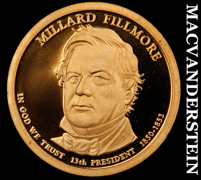 2010-S Millard Fillmore Presidential Dollar - Choice Gem Proof  Lustrous  #M661