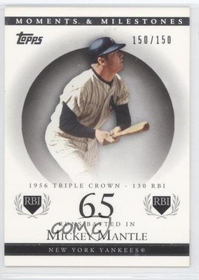 2007 Moments & Milestones Mickey Mantle (1956 Triple Crown 130 RBI) HOF 0an5