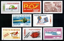 Romania 2002, Mi#5672-76+5688-90, Sc#4530-34+4543-45, Postal Services, MNH!