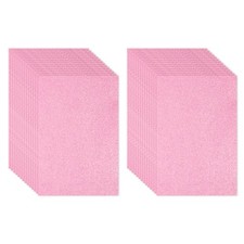 30 Sheets 2mm Glitter Foam Sheet EVA Paper with Back Adhesive, Pink