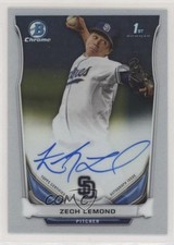 2014 Bowman Draft Chrome Draft Pick Auto Zech Lemond #BCA-ZL Auto 00et