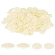 300Pcs 3x17.5mm Plastic Hole Plugs, Cabinet Round Screw Caps Cover, Beige