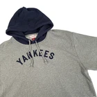 Mens Mitchell & Ness New York Yankees Short Sleeve Hoodie Size 2XL Gray