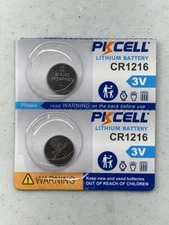 2 Pack CR1216 1216 Lithium 3v Battery DL1216 BR1216 LM1216 ECR1216 US SELLER