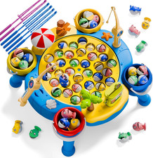 70 PCS Magnetic Fishing Table Game for Kids Boys Toddlers Ages 3-5 4-6, Magnetic
