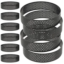 10 PCS Perforated Tart Ring Dessert Bake Mousse Cake Molds