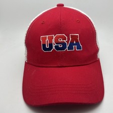 USA Trucker Hat Cap Patriotic Mesh Snapback OSFM