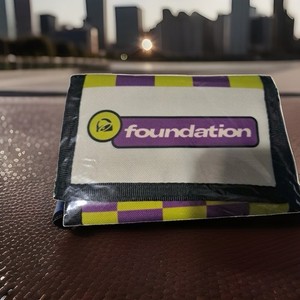 Taco Bell Foundation Purple & Yellow Checkered Bag, jacket, uniform, Wallet