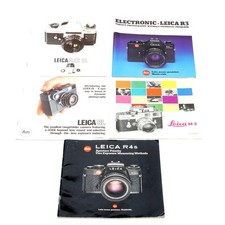 Assorted Lot of 5 Leica Brochures - CL, M3, R3, R4S,  Leicaflex SL