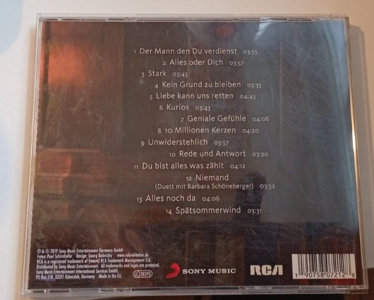 Alles oder Dich von Roland Kaiser (CD, 2019, RCA) - neuwertig! - Bild 2 von 2