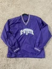 Kansas State Wildcats Jacket Mens Large Purple NCAA Basketball Pullover Acadia