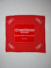Vintage Osh Kosh Bgosh Bandana Red Polka Dot 100% Cotton Made in USA