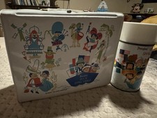 1965 Walt Disney It’s A Small World Rare vintage lunchbox and Thermos