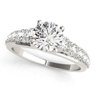 Schwerer runder Solitär Diamant Verlobungsring Platin - 2,50 kt DE/VS Lab Grown