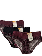 NEW Warner's 3 Pairs Hipster No Muffin Top Panties S/5 Multi-Color 5609J NWT