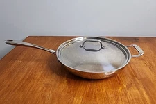 Members Mark 12” Tri-Ply Clad Premium Stainless Steel Saute Fry Pan with Lid