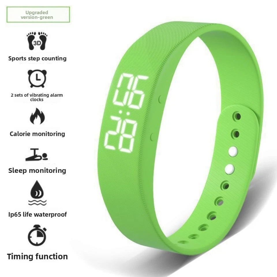with Calorie Counter Alarm Clock Watch Vibrating Alarm Bracelet for Students - Image 4 of 4