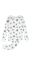 Petit Lem Merry Mistletoe Holiday Organic Cotton Fitted Two-Piece Pajamas 18M