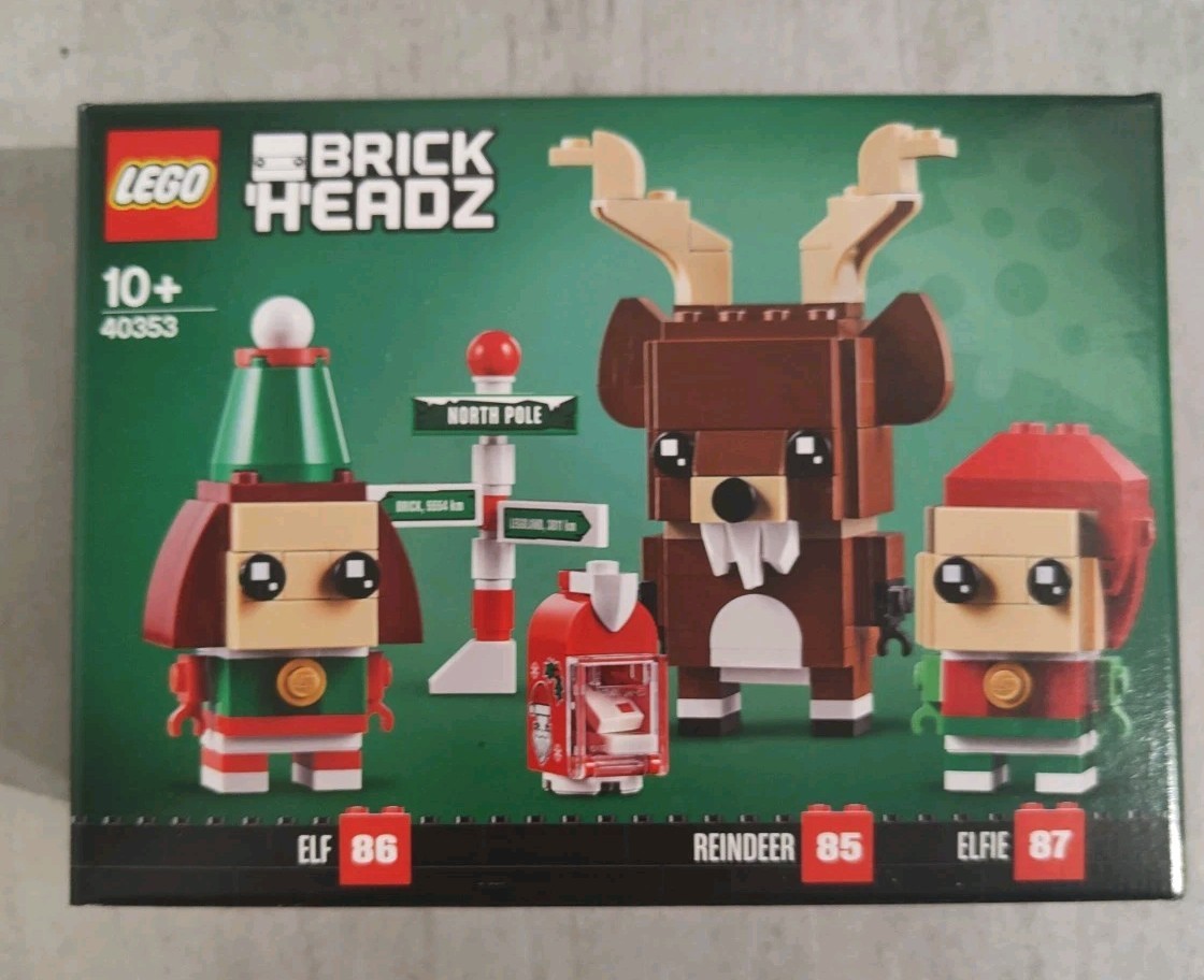 LEGO BrickHeadz 40353 Renna ed Elfi - Crea la tua favola di Natale