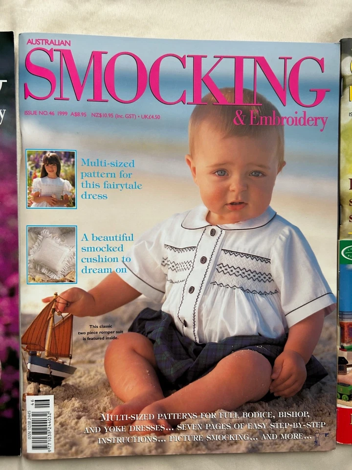 Australian Smocking & Embroidery Magazine 3-lot w/patterns- Like New - Image 3 of 4