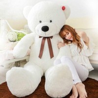 39 Stuffed Giant 100cm Big White Plush Teddy Bear Huge Soft 100%cotton Doll Toy 39 Stuffed Giant 100cm Big White Plush Teddy Bear Huge Soft 100%cotton Doll Toy