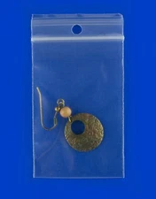 100 Hang Hole 2Mil Zip Seal Reclosable Poly Bags Jewelry Top Lock Zipper Baggies