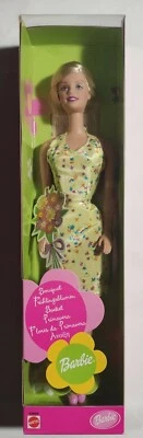 Barbie, Fashion Avenue, BARBIE BOUQUET -PRIMAVERA yellow dress, 2001, SEALED. - Photo 1/4