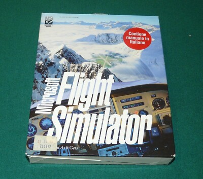 MICROSOFT FLIGHT SIMULATOR 2 FLOPPY 3,5 VERSION - BIG BOX - PC ITALIANO ...