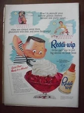 VTG 1953 Orig Magazine Ad REDDI WIP Cream Is The Easy Way For Big Smiles