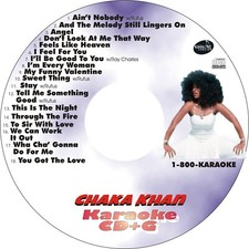 CUSTOM KARAOKE CHAKA KHAN 18 SONG cdg CD G NUMBER ONE  RARE TRACKS RUFUS MORE