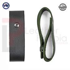 Bull Whip Holster Indiana Jones Style Belt Loop Cowhide Bullwhip Leather Holder