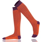 Mysocks Unisex Knee High Socks Ribbed Combed Cotton Seamless Toe