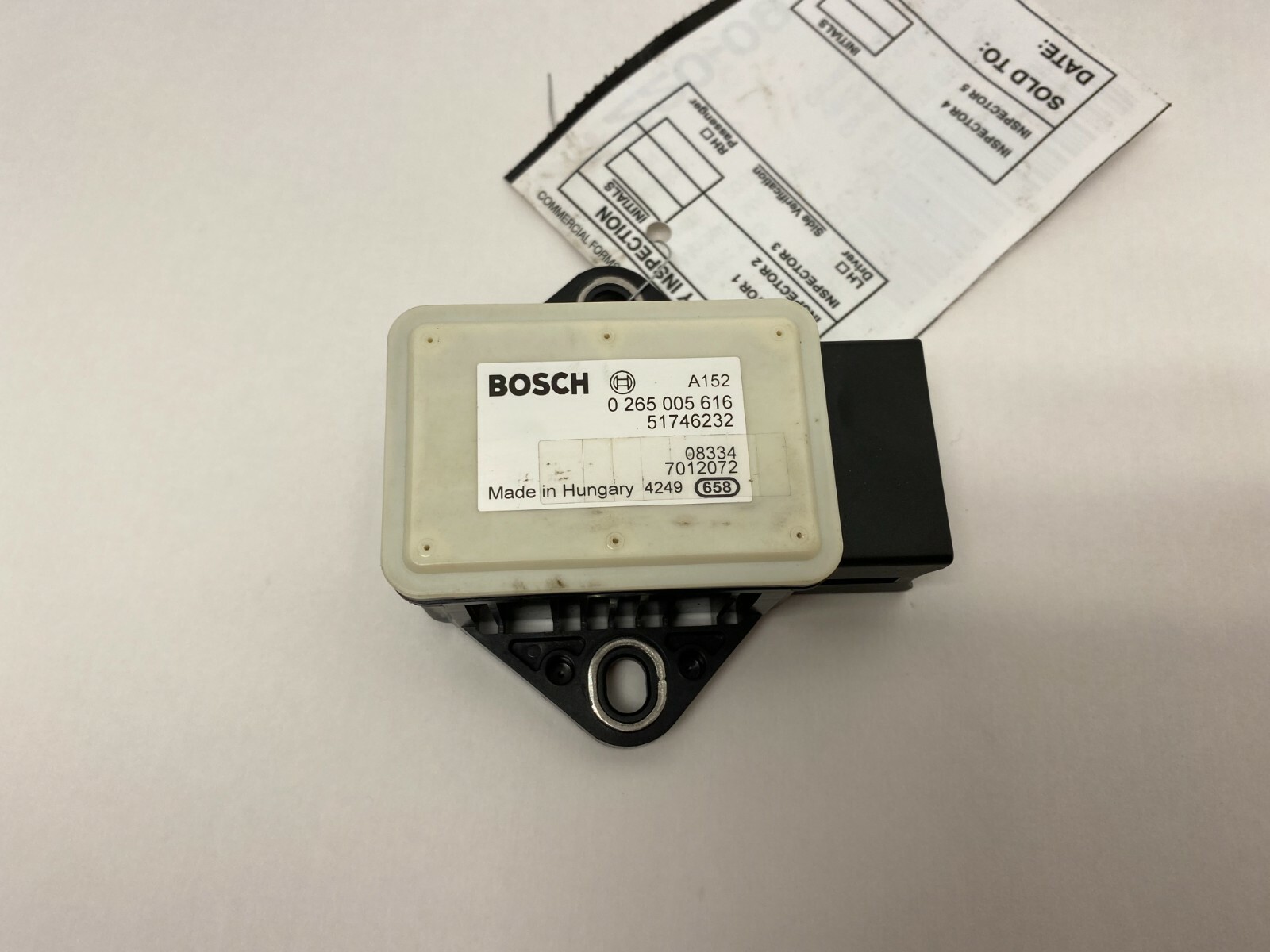 09-16 MASERATI GRANTURISMO M145 4.7L YAW RATE SPEED SENSOR OEM 0265005616