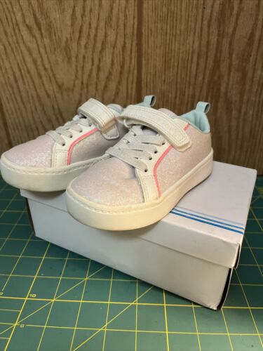 Carters Baby Girls Carbrie Athletic Sneakers White Glitter Size 7 - Picture 1 of 5