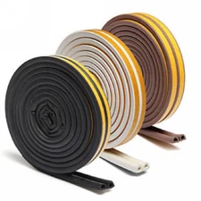 5M Foam Self Adhesive Window Door Excluder Seal Strip Rubber D E P I Shape Tape