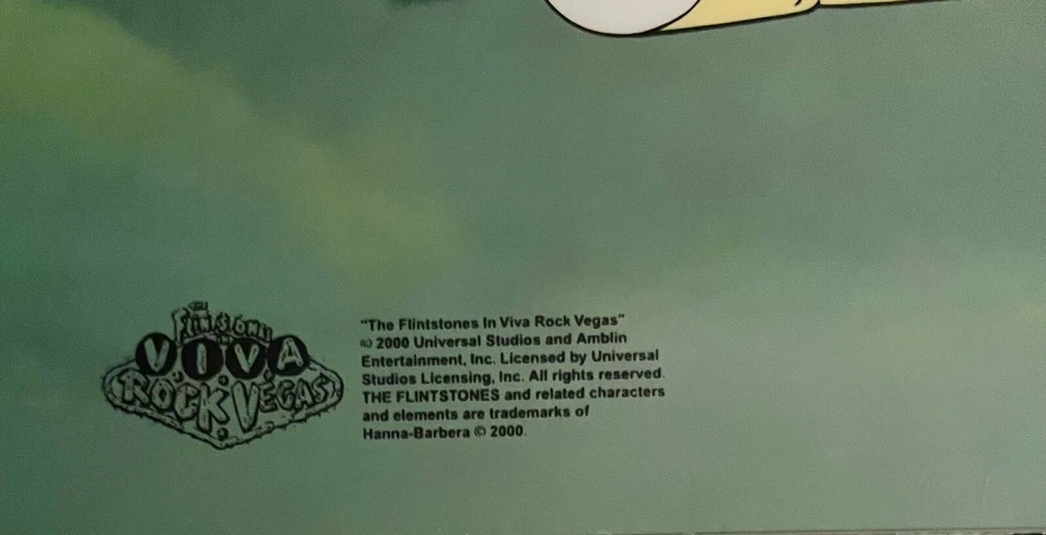 THE FLINTSTONES Salida Familiar Animación Sericel Animación Arte con Cinta en Bordes Foto 2 de 4