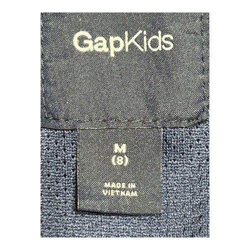 Gap Kids Boys Windbreaker Jacket Size 8 Medium Blue Zip Hood Pocket Lightweight - Picture 15 of 17