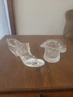Fenton Top Hat Clear Daisy And Button Clear Glass With Clear LE Smith Shoe