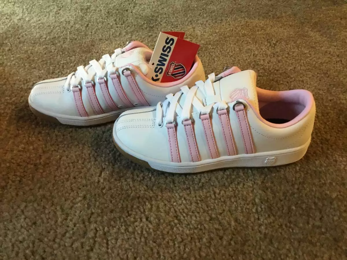 BRAND NEW K SWISS GIRL S CLASSIC 2000 PINK WHITE SIZE 3 eBay