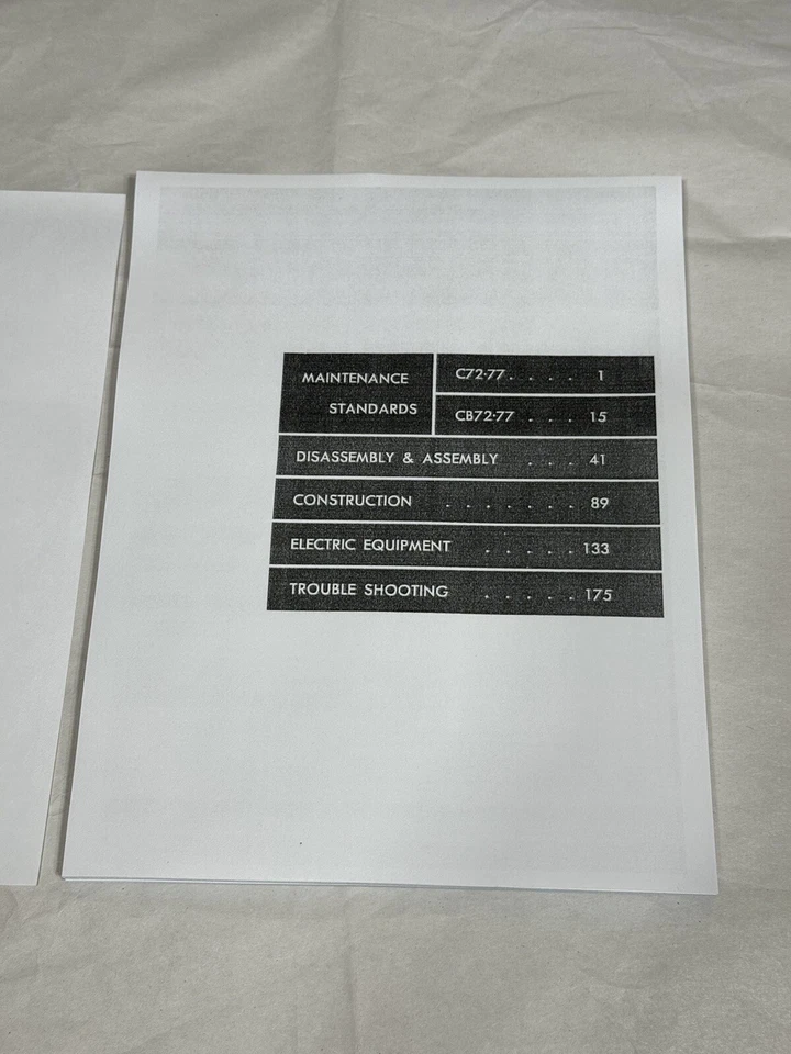 Manual de servicio de reparación de taller Honda C72 C77 CS72 CS77 CB72 CB77 Super Hawk Dream Foto 2 de 3