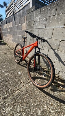 Cube attention fire orange hardtail mountain bike 29er medium UK